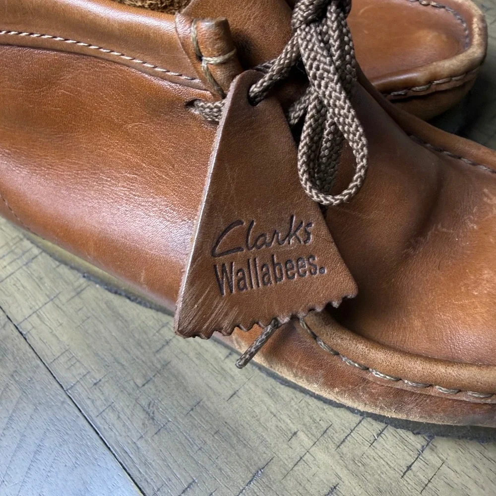 Clarks Originals Wallabees Men's Brown Leather Chukka Boots 7M‎